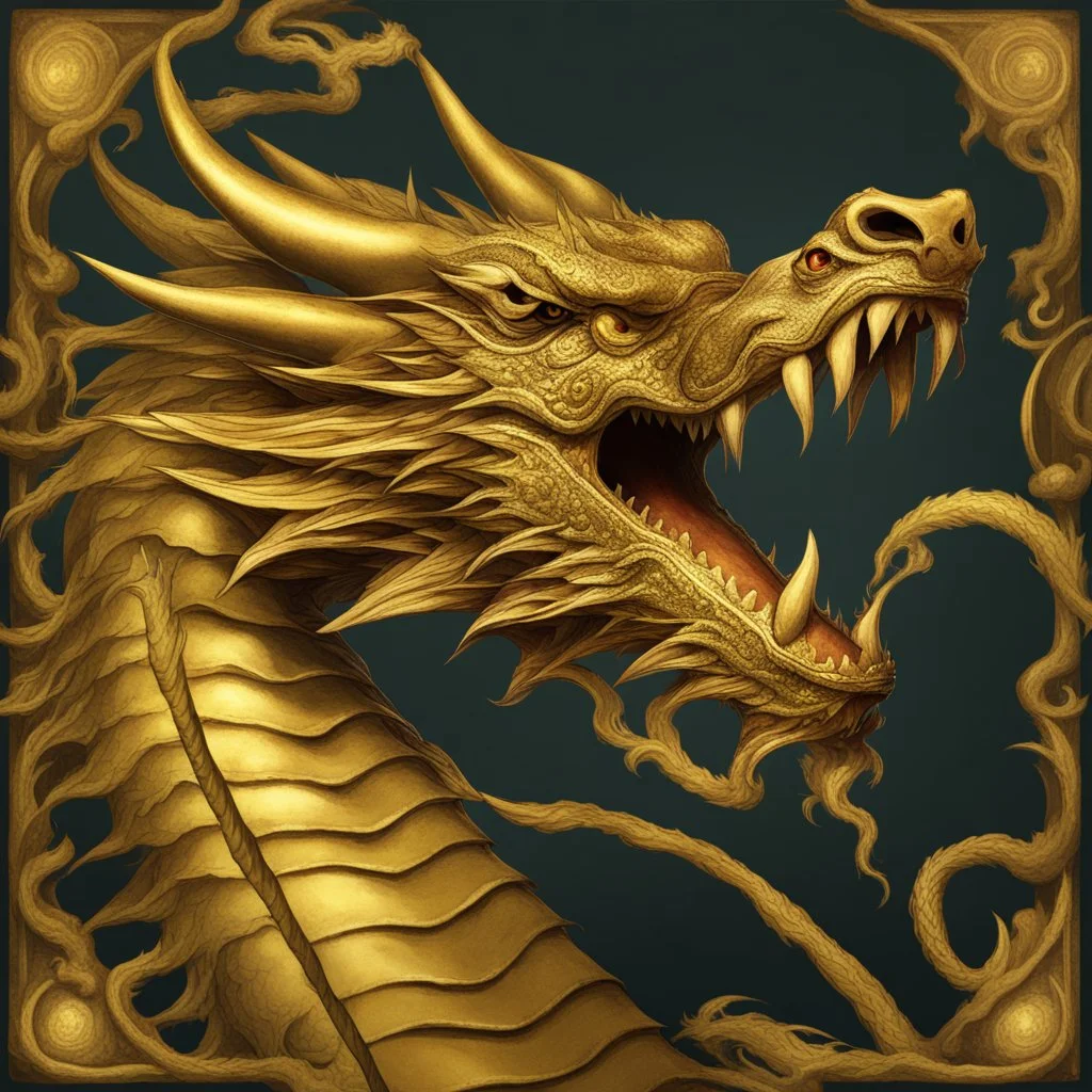 An Umbral Gold Dragon