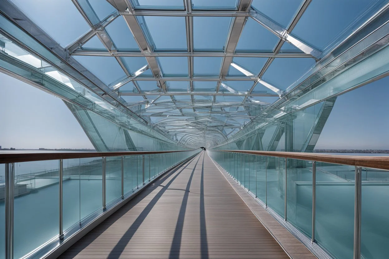 a glass bridge made of glass