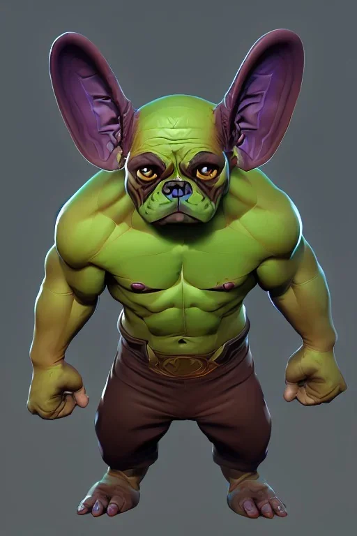 alien french bulldog musculature hulk body HD strong french bulldog hulk marvels Warcraft