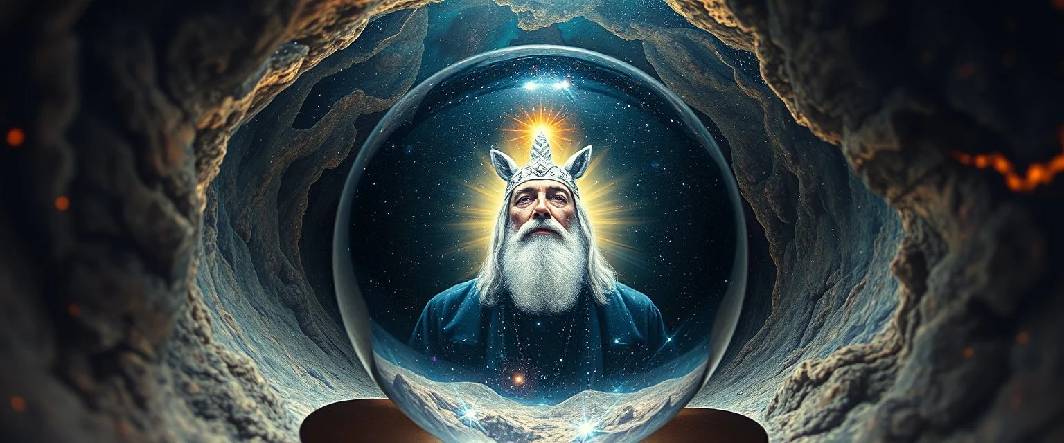 pinhole pic into 4th dimension ,awake within a dream, portrait of ascended chakra master blaster, master oil painting by Rembrandt, escape route from our dimensions, hidden even to the zebra worm hole inside crystal ball