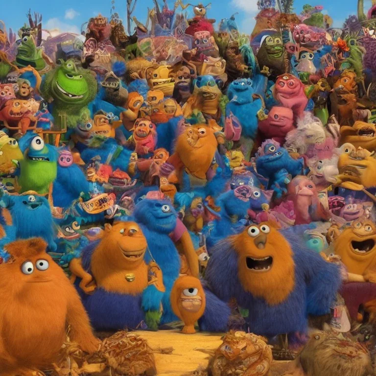 Monsters university battle with Garfield