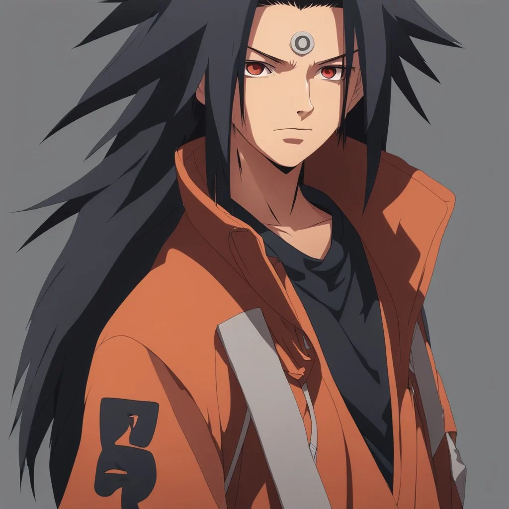 A Young Madara but he is wearing street wear, he has brown eyes, he also has tan brown skin, HD, 4K, Detalied