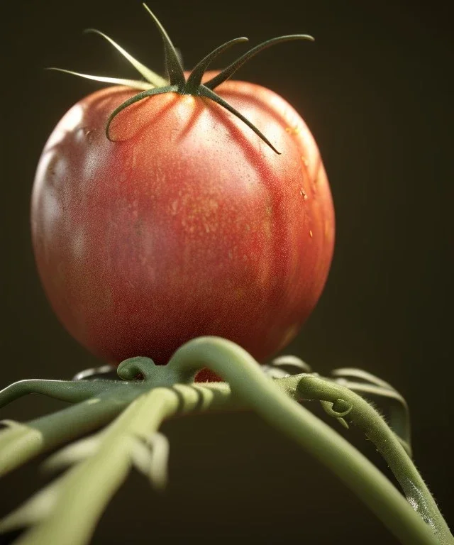 wet tomato, white background, eye level view, long shot, realistic image, smooth, unreal engine 5, ray tracing, RTX, lumen lighting, ultra detail, volumetric lighting.