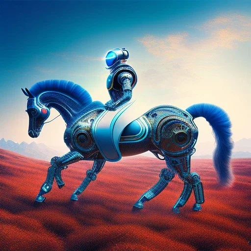 fullbody Drawing of 'Robot Horse',intricate detail,andrea bonelli,Kilian Eng,Ohrai,evan lee,Aleksandr Sidelnikov,KyuYong Eom,three quarters frontal aerial view,toned colors,16k