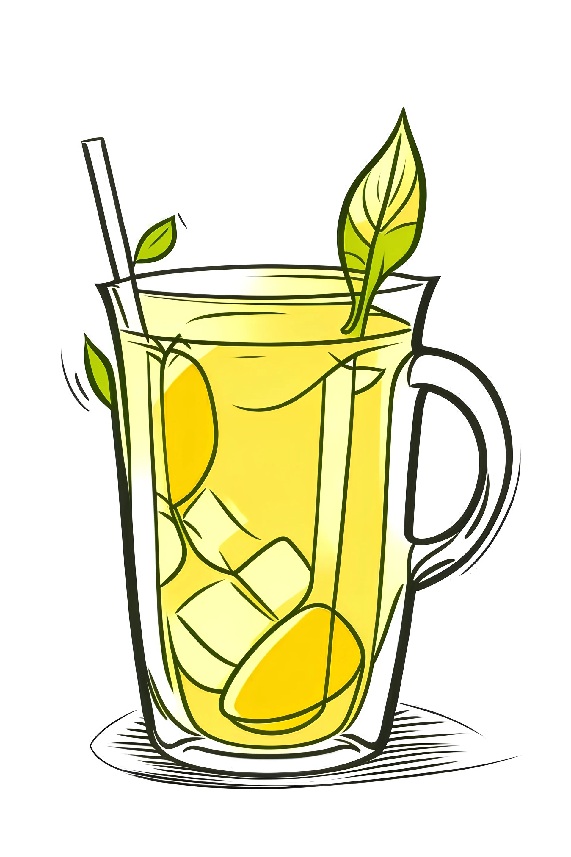 crerate a line drawing logo of an ice tea jug