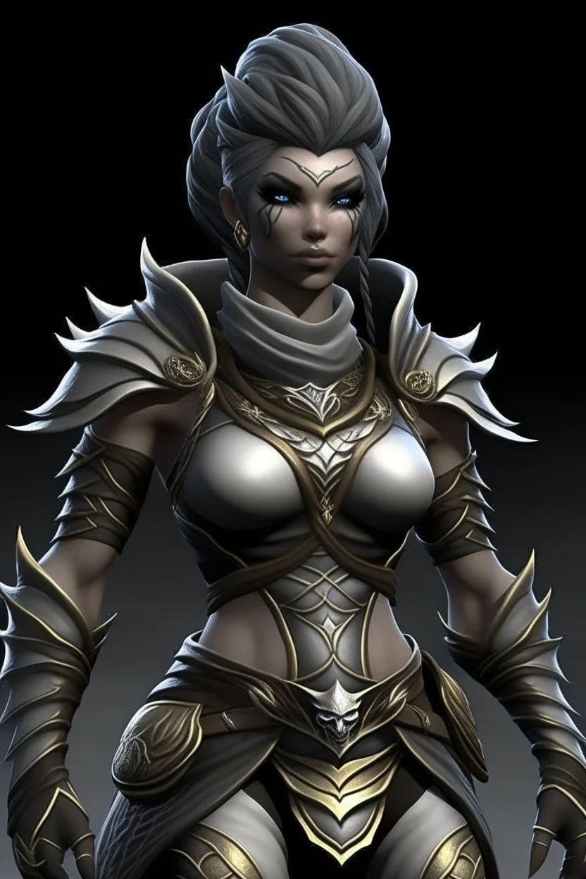 female gray skin Shadar-Kai