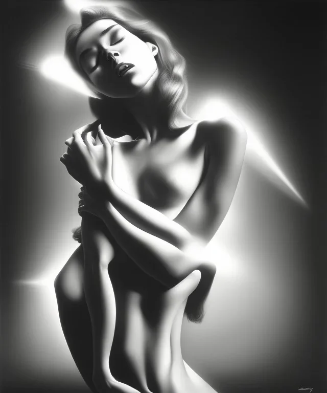 woman, photographer. oil on canvas, volumetric lighting, helmut newton