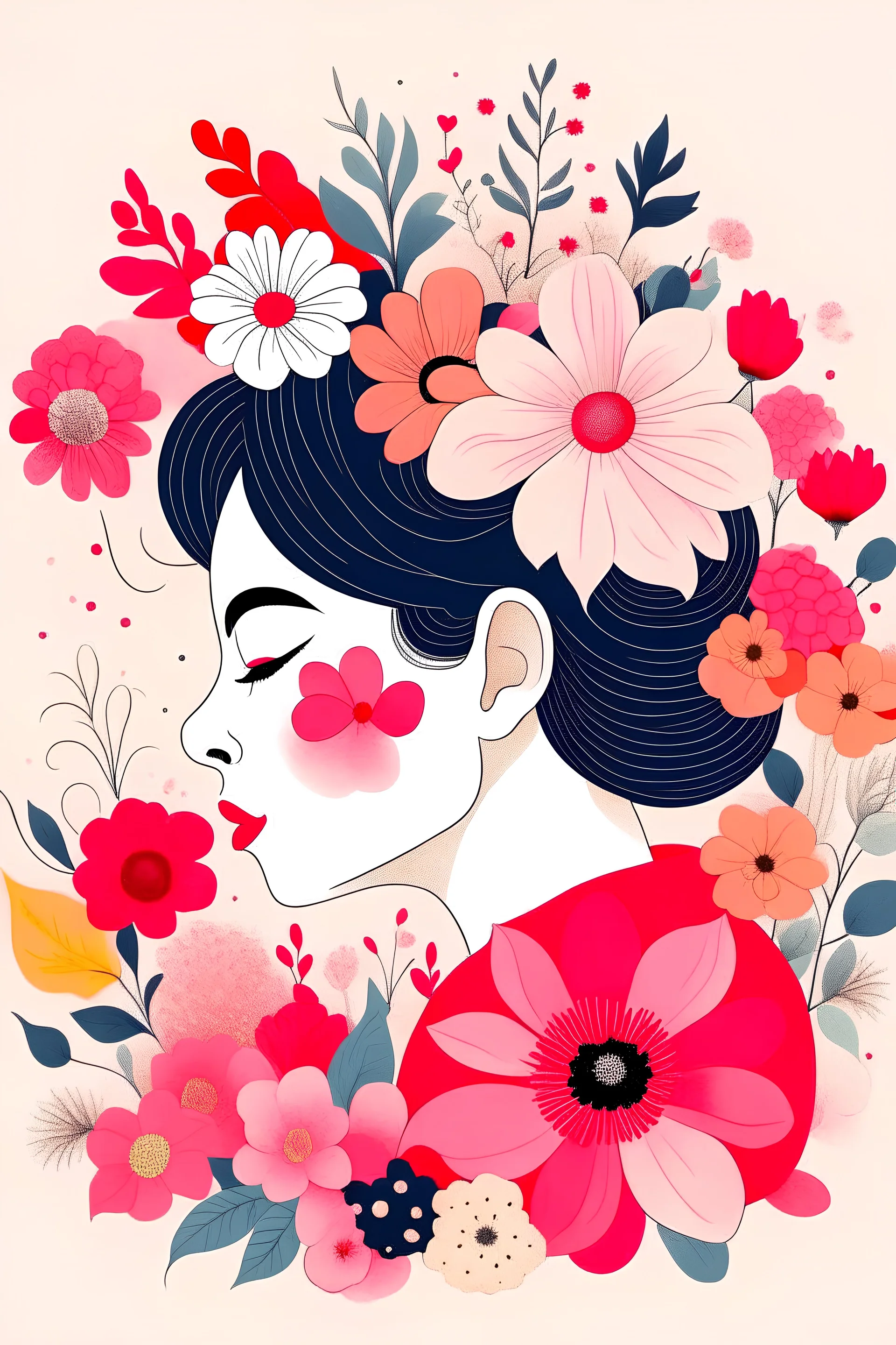 profile about illustration flowers