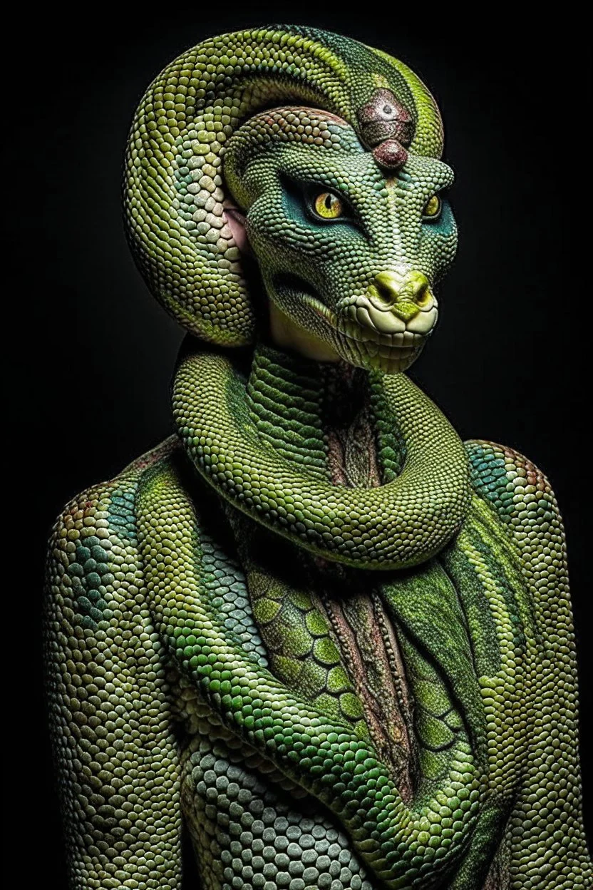 Mythical Snake dressed like a human