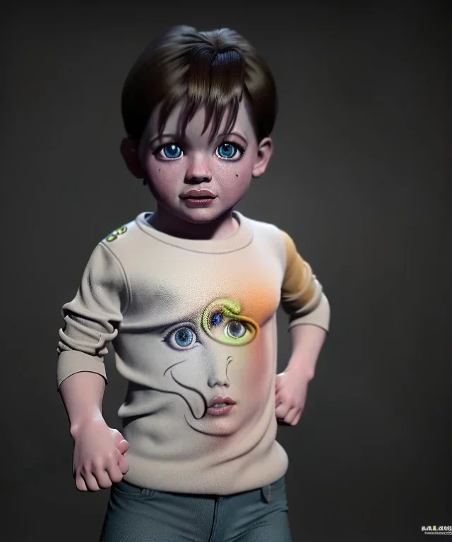 picasso toddler, full body, dramatic lighting, hyper realistic