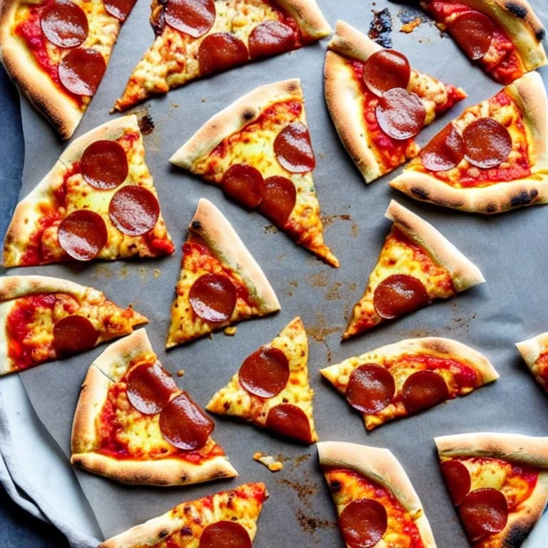 8 shaped pizza on plate