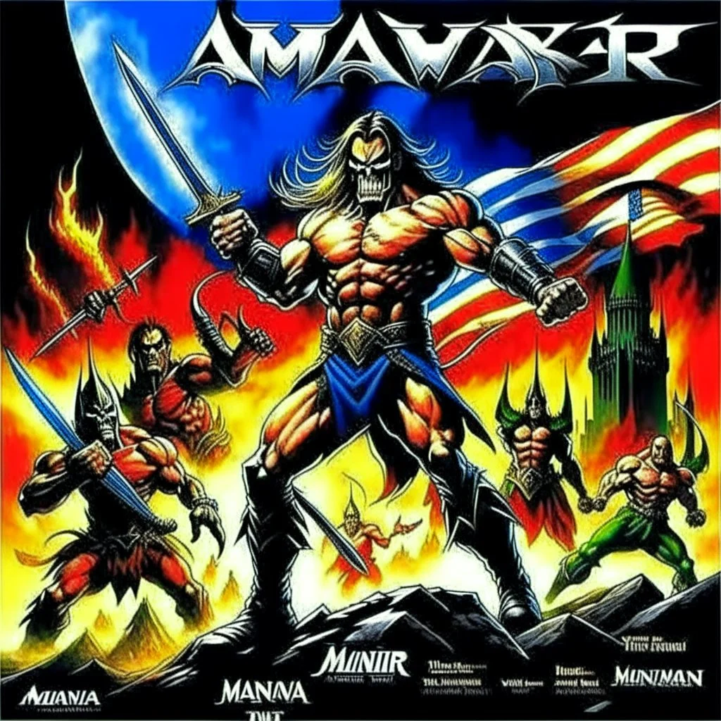 a strong men with sword ((manowar album)) no colors