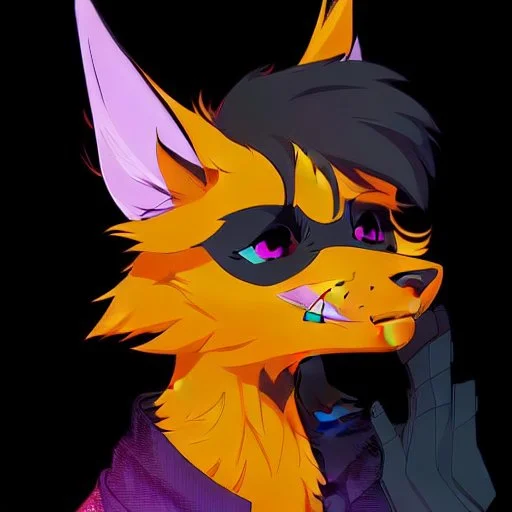 master quality, well drawn, A fox fursona, Trending on artstation, Furry art, Digital art, Cyberpunk, High quality, Backlighting