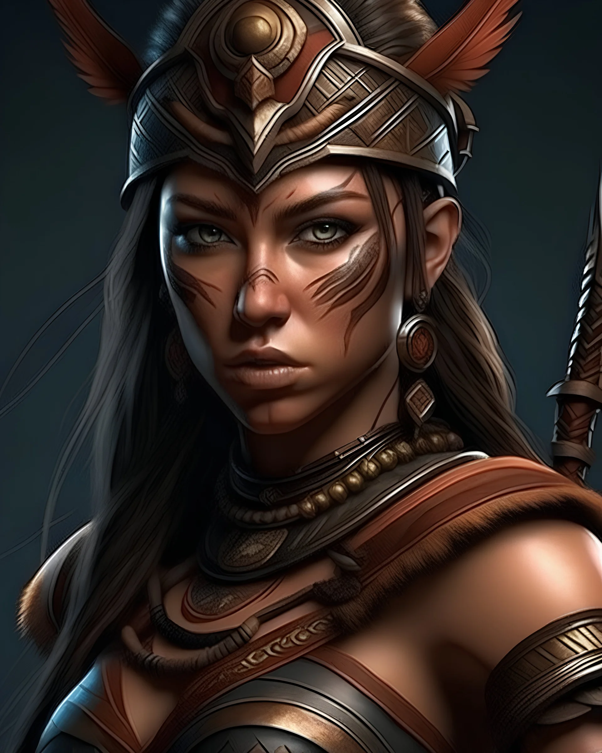 exotic savage caucasian female warrior