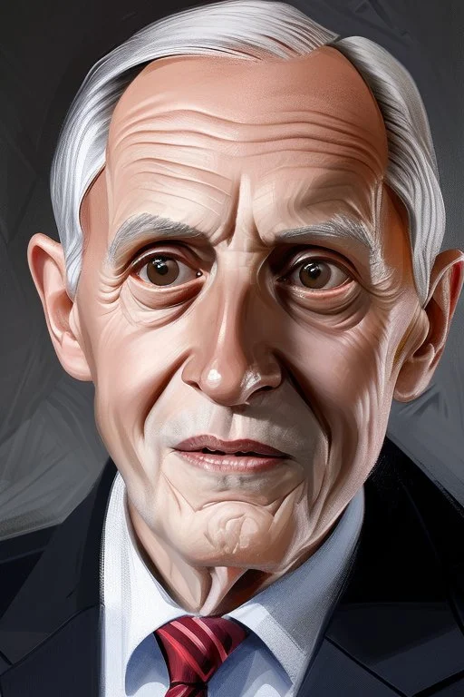 rich skinny old man , attractive portrait of politician