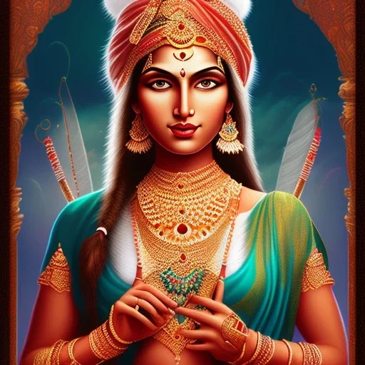 Portrait of Indian goddess