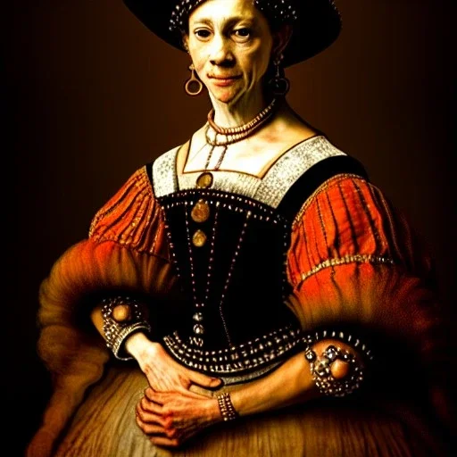 portrait of a queen Rembrandt style