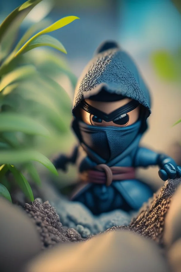 ninja kinder garden, hi detail, 4k, clear focus, depth of field, color correction, studio quality