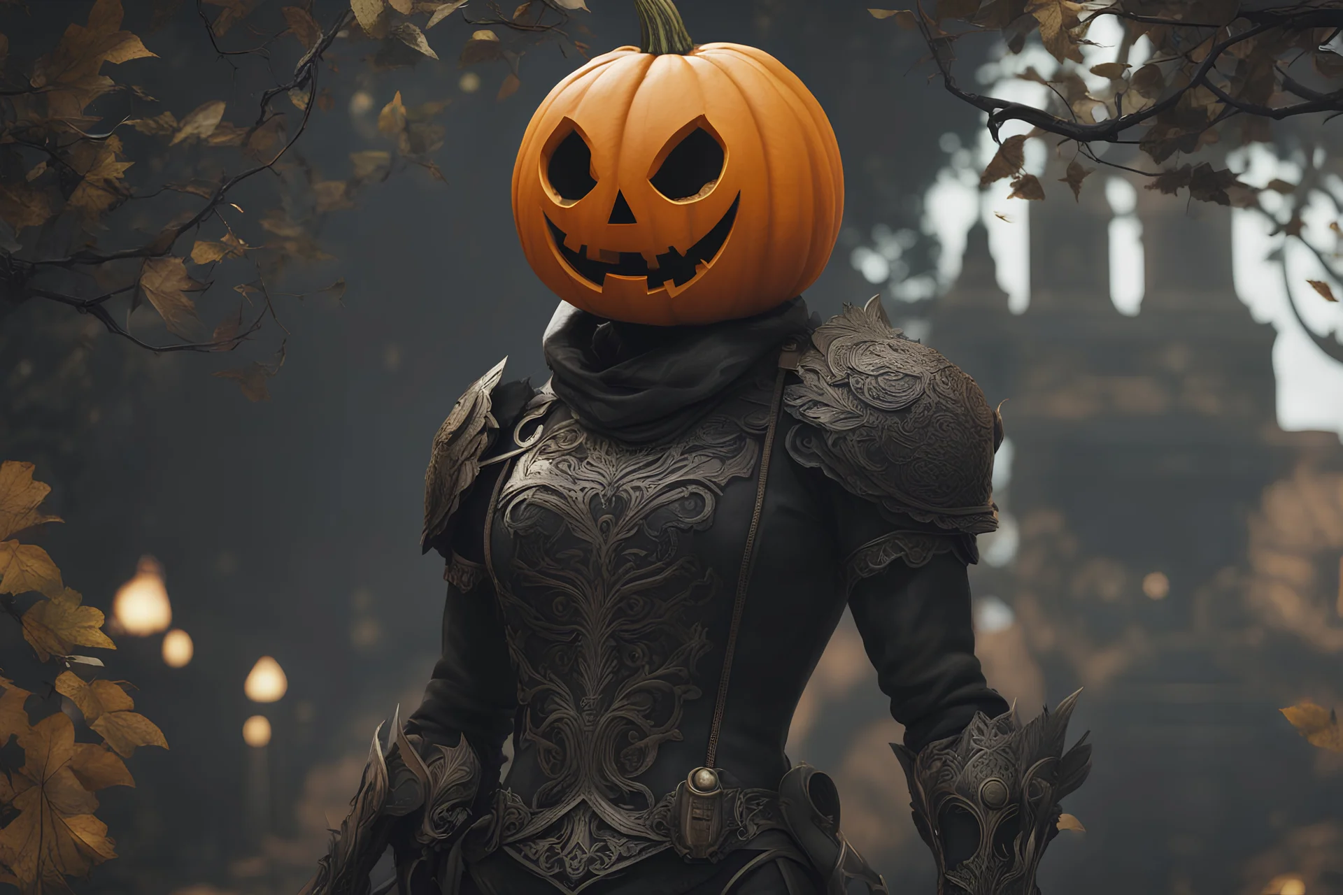 pumpkin head machine in 8k nier automata artstyle, venom them, halloween, close picture, fantasy world, intricate details, highly detailed, high details, detailed portrait, masterpiece,ultra detailed, ultra quality