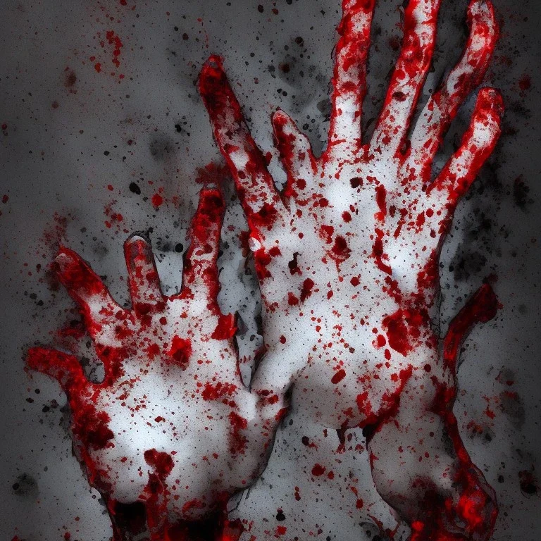 bloody handprints. background must be total white