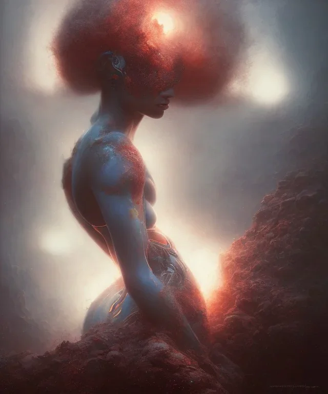 superhero, woman, photographer. oil on canvas, volumetric lighting, beksinski