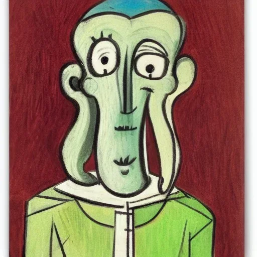 Handsome squidward by Picasso