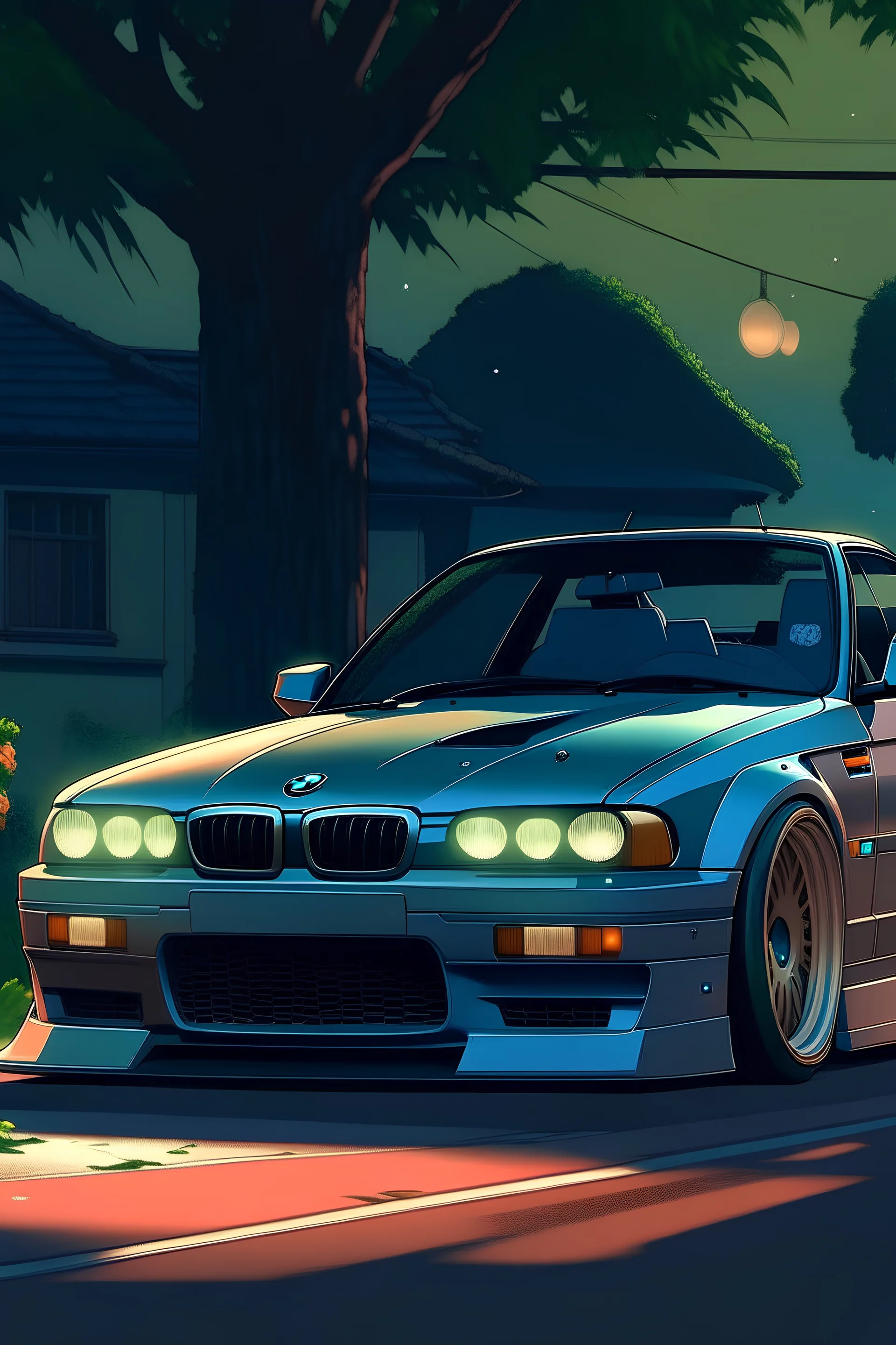 Studio Ghibli aesthetic laptop wallpaper bmw m3