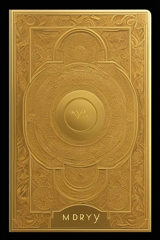 rectangular gold delicate art nouveau book cover