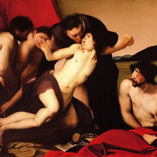 Charlie XCX, Caravaggio style painting