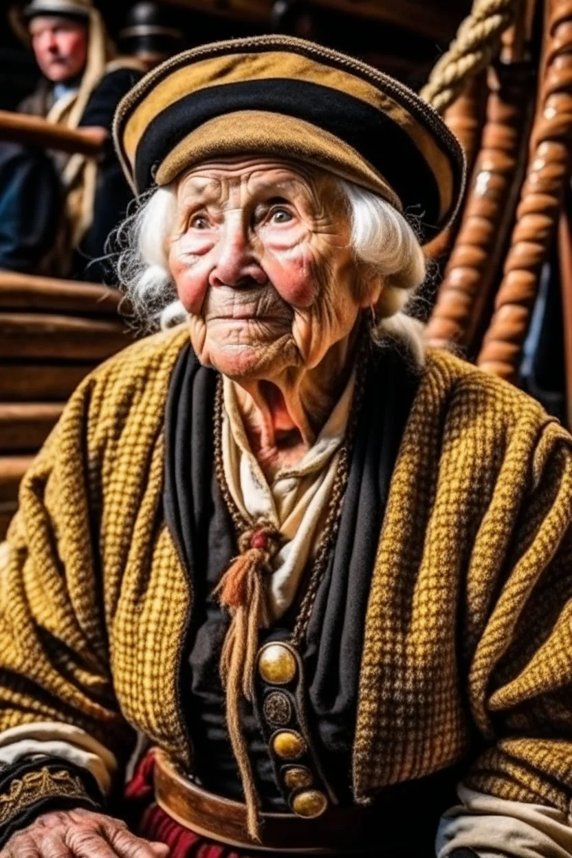 old woman captain of medival ship