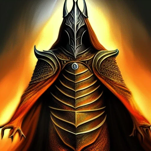 ultra detailed fullbody portrait of Sauron LOTR, extremely detailed digital painting, extremely detailed face,crystal clear eyes, in the style of robert e howard and pablo oliveira and Ken Kelley and Keith Parkinson , mystical colors, perfectly centered image, perfect composition, rim light, beautiful lighting,8k, stunning scene, raytracing