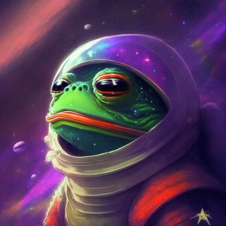 space Pepe, digital art, anime