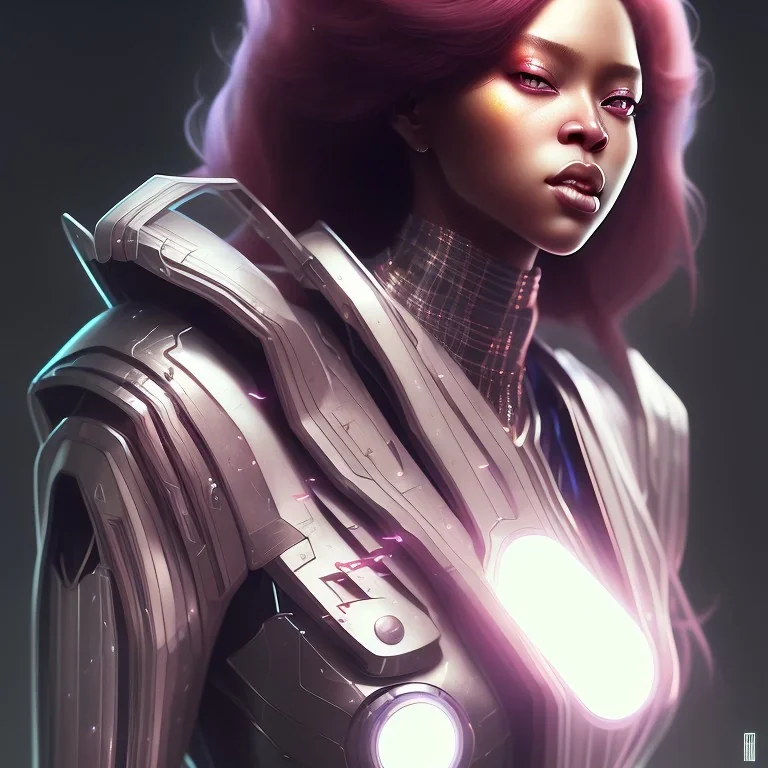 black super hero girl | very very anime!!!, fine - face, beyonce, red afro, realistic shaded perfect face, fine details. anime. realistic shaded lighting poster by ilya kuvshinov katsuhiro otomo ghost - in - the - shell, magali villeneuve, artgerm, jeremy lipkin and michael garmash and rob rey