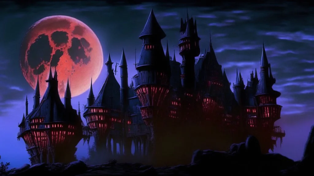 castle at night