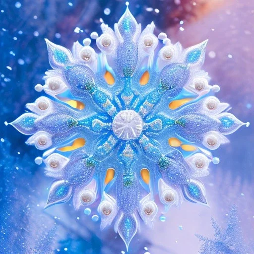 ultra detailed matte painting of many tiny epic fantasy ice flowers and many tiny semi transparent white snowflakes, majestic, intricate, masterpiece, insanely detailed, 4k resolution, cinematic smooth, intricate details , soft smooth lighting, vivid pastel colors, iridescent accents