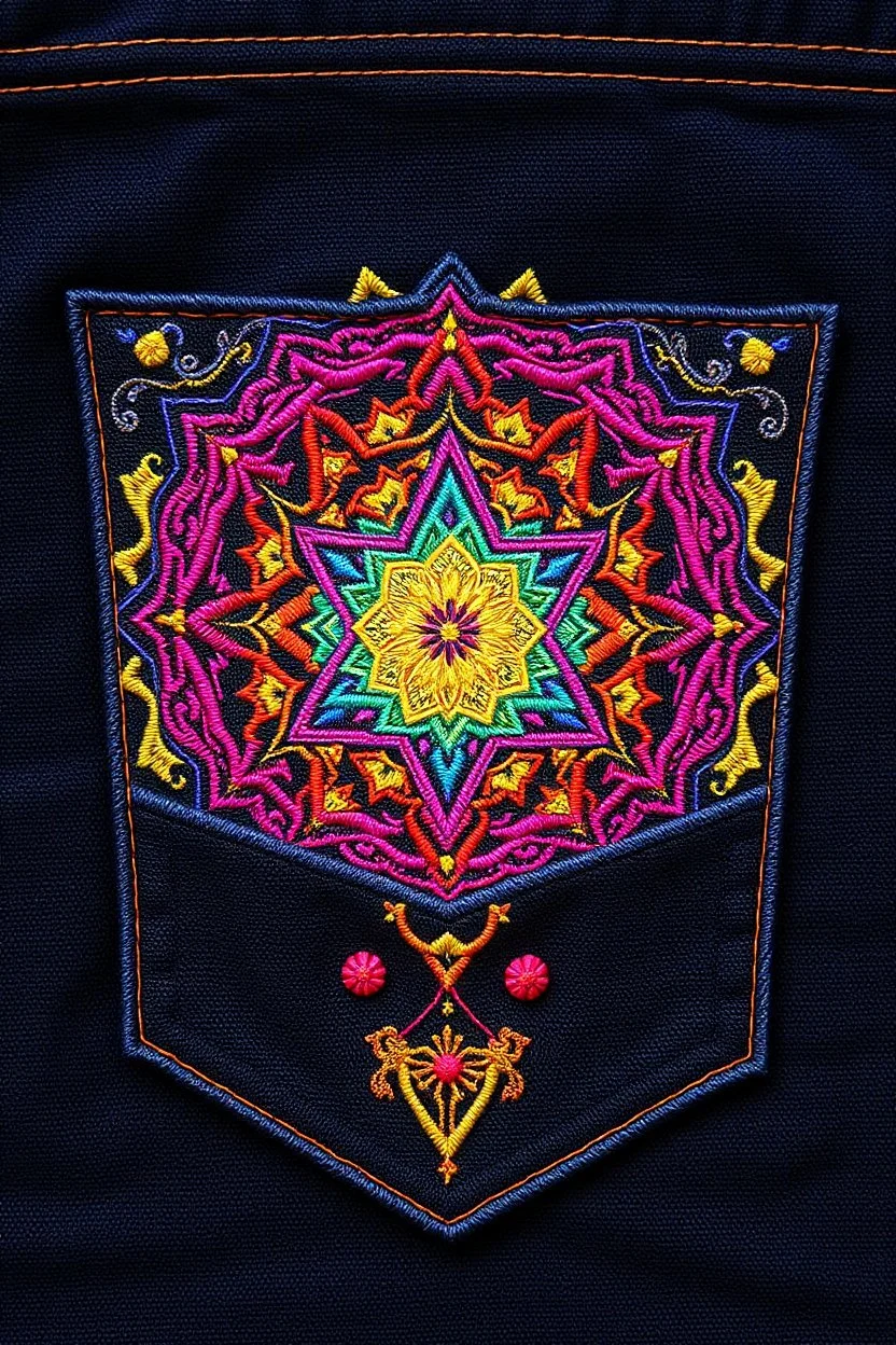 pocket myriad sacred scalar geometry embroidery