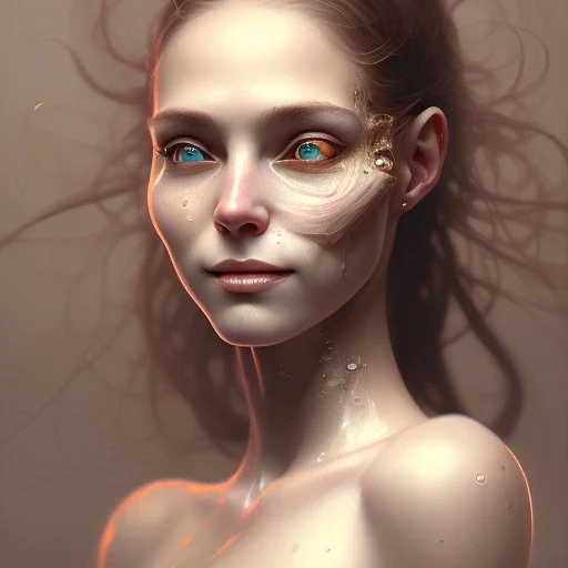 epic portrait of a beautiful girl with an unnaturally wide smile, horror smile, sharp focus, beautiful!, dewy skin, ethereal, painting, concept art, warm lighting, greg rutkowski