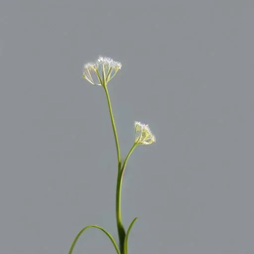 tiny delicate long stem flower, beautiful composition, centered in frame, pastel colors, plain solid color, photorealistic, chiaroscuro, aesthetic layout, monochrome pantone, minimalist photography, hyper realistic, octane render, minimalist art