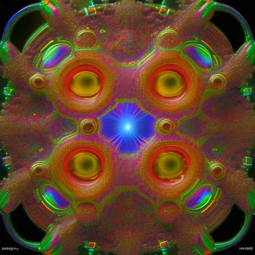  Ornament, Super-Resolution Microscopy,Technicolor, Beyond-Dimensional, Sonoluminescence, Iridescent, Citrine