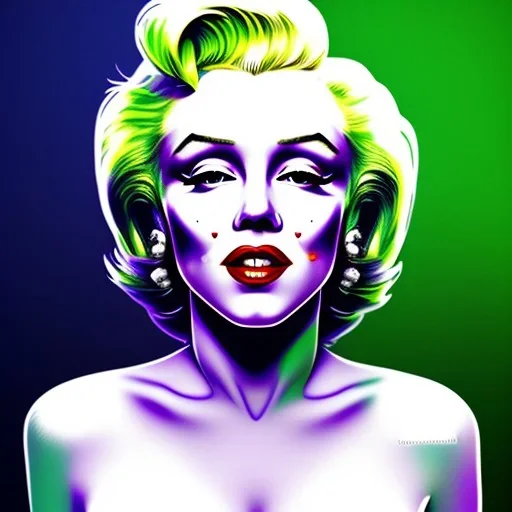 Marilyn Monroe Joker cabelo verde