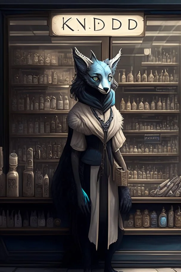 kindred as a shop attendent
