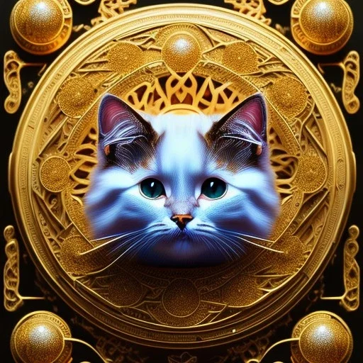 3d cute cats, beautiful rich, detailed yin and yang symbol, shiny, intricate, gorgeous, ultrafine detail, hyperrealism, trending , sharp focus, intricate details, highly detailed, glowing, glitter, complementary colours