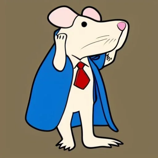 Rat cartoon happy lab coat