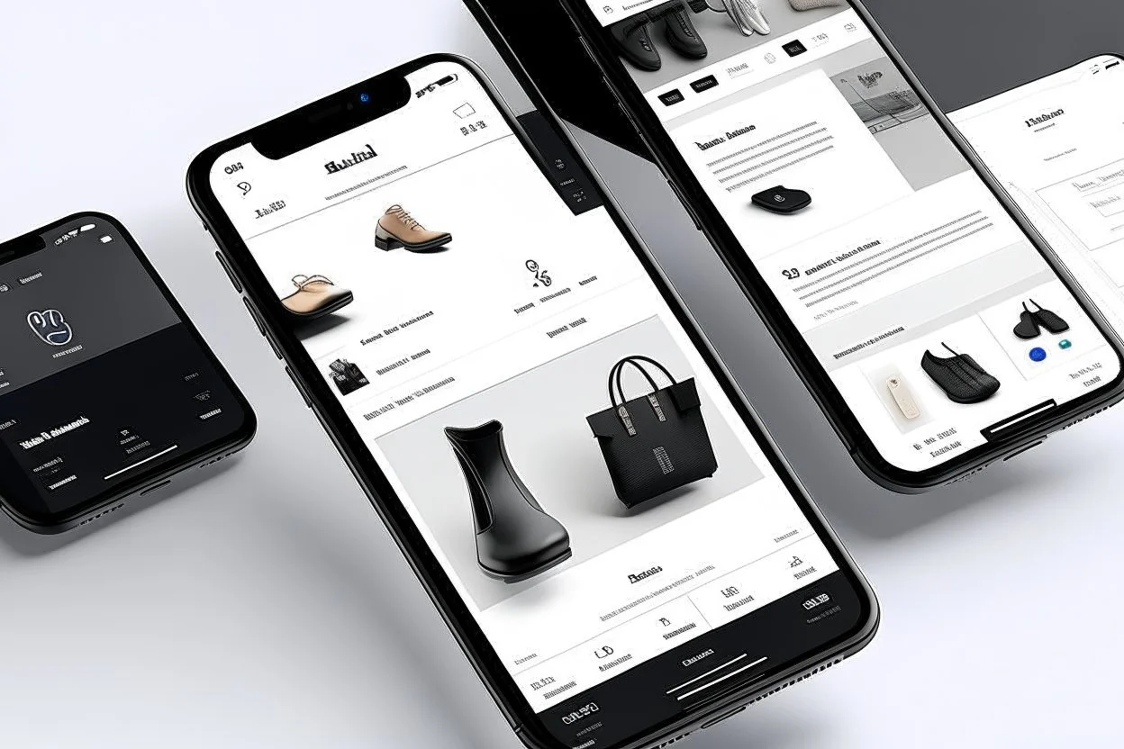 beautiful modern minimalistic e-commerce mobile app for electronics shop home page products details ux, ui, ux/ui mobile app –v 4 –stylize 800