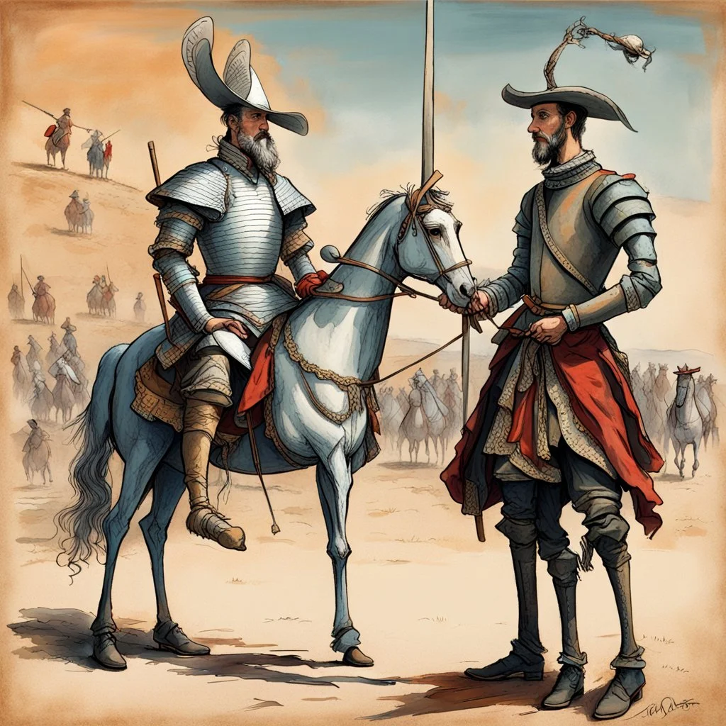 Don Quixote meets Don Juan.