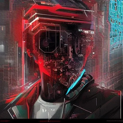 atatürk cyberpunk art style