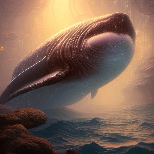 biomorphic whale morphed with electronic wiring and mixed with lighting, mermaid, Nanopunk and Biopunk with cyberpunk look,golden hour,MTG, wonderful ambient colors, hyper realistic, unreal engine 5, 8k, uhd, art by Jarosław Jaśnikowski mixed with Sheila Martin mixed with Fletch mixed with Frank Sun mixed with Anna Dittmann mixed with Alena Aenami.