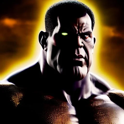 Ultra detailed fullbody Portrait in oil on canvas of Black Adam merges with Thanos,intense stare,extremely detailed digital painting, extremely detailed face,crystal clear Big eyes, mystical colors ,perfectly centered image, perfect composition, rim light, beautiful lighting,masterpiece,8k, stunning scene, raytracing, anatomically correct, in the style of robert e howard and Ken Kelley and Ohrai Noriyoshi and Simon Bisley and tomzj1