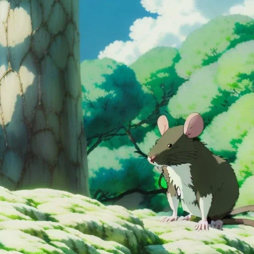 rat in the forest ruins