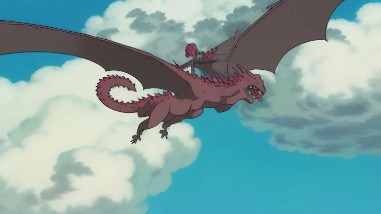 dragon in a big cloud